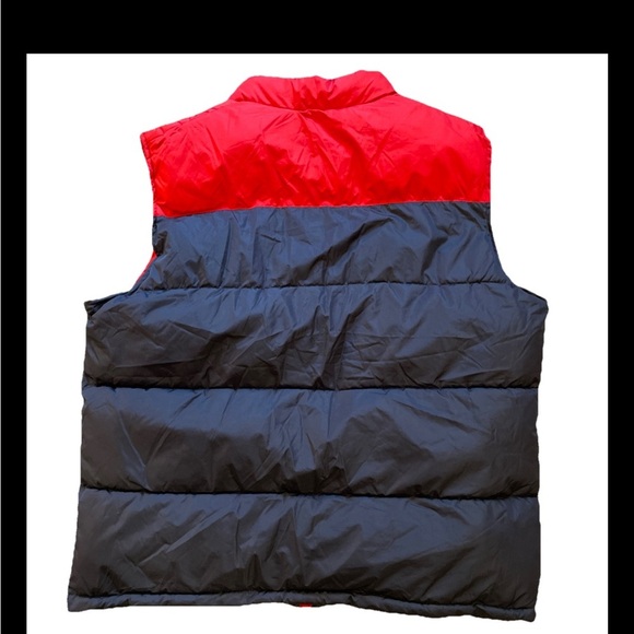 U.S. Polo Assn Puffer Vest Mens 2XL Navy Blue Red Full Zip Sporty Winter Ski EUC - Picture 4 of 9